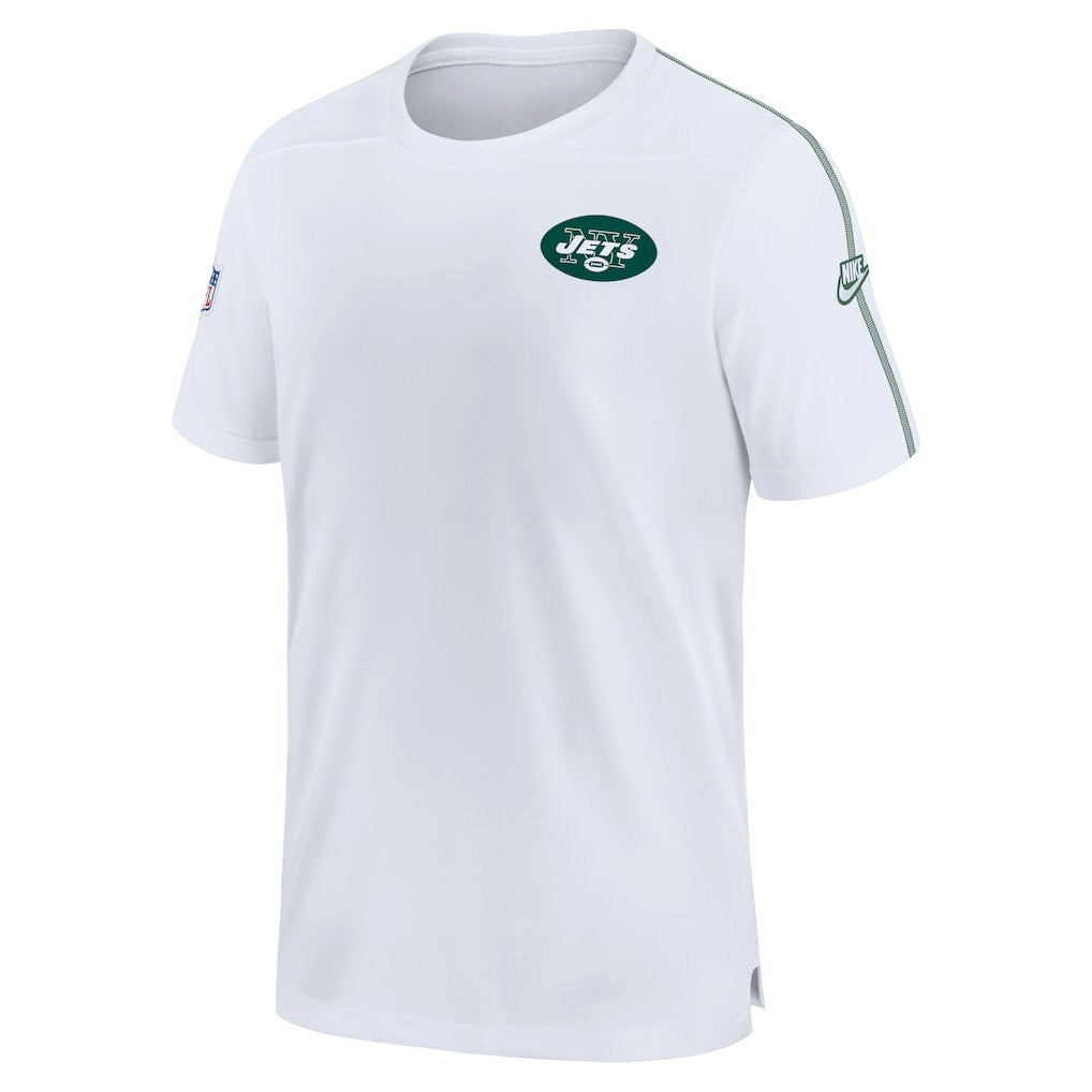 New York Jets Sideline Alternate Logo Coach Performance Top White | Nike for Sale
