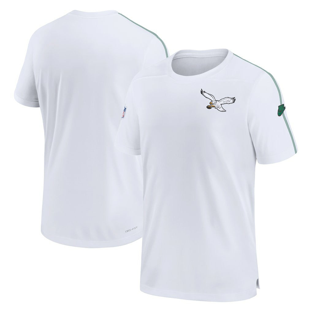 Philadelphia Eagles Sideline Alternate Logo Coach Performance Top White | Nike for Sale
