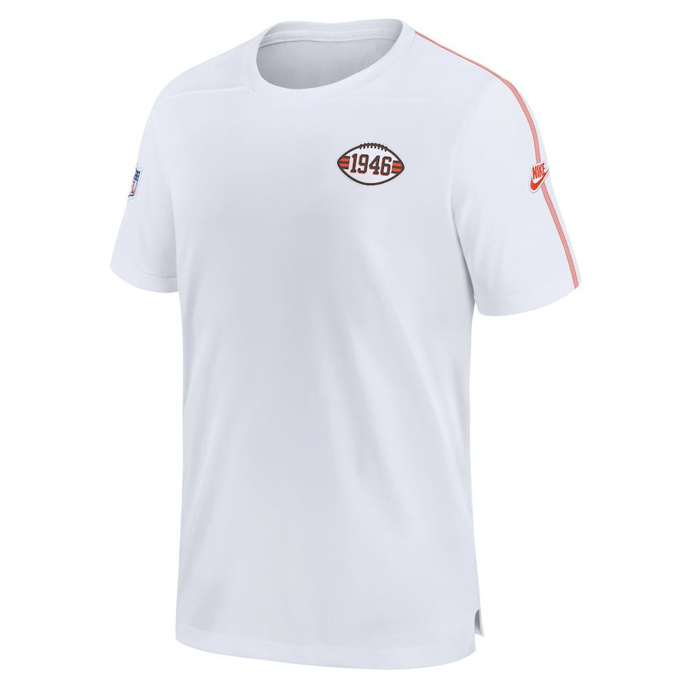 Cleveland Browns Sideline Alternate Logo Coach Performance T-Shirt White | Nike for Sale