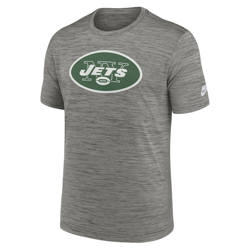 New York Jets Sideline Velocity Throwback Logo Dri-FIT T-Shirt Gray | Nike for Sale
