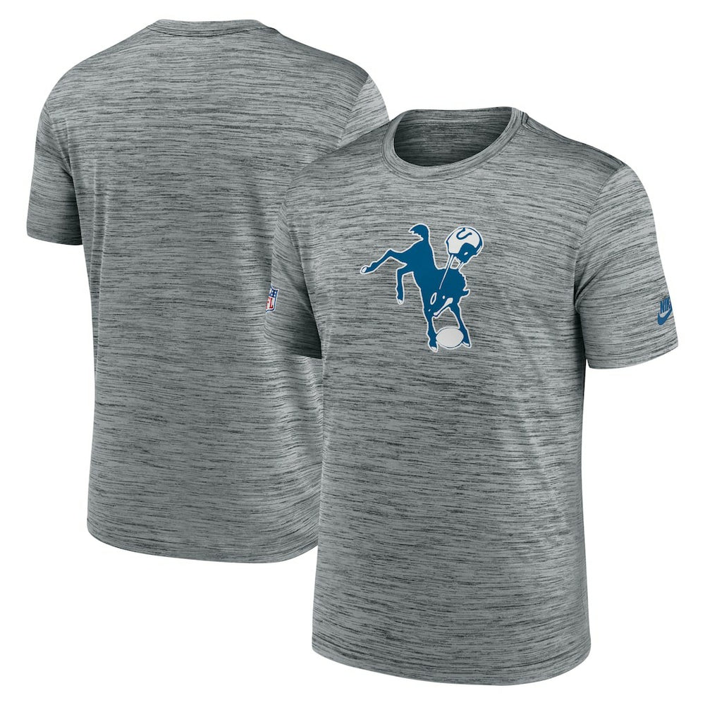 Indianapolis Colts Sideline Velocity Throwback Logo Dri-FIT T-Shirt Gray | Nike for Sale