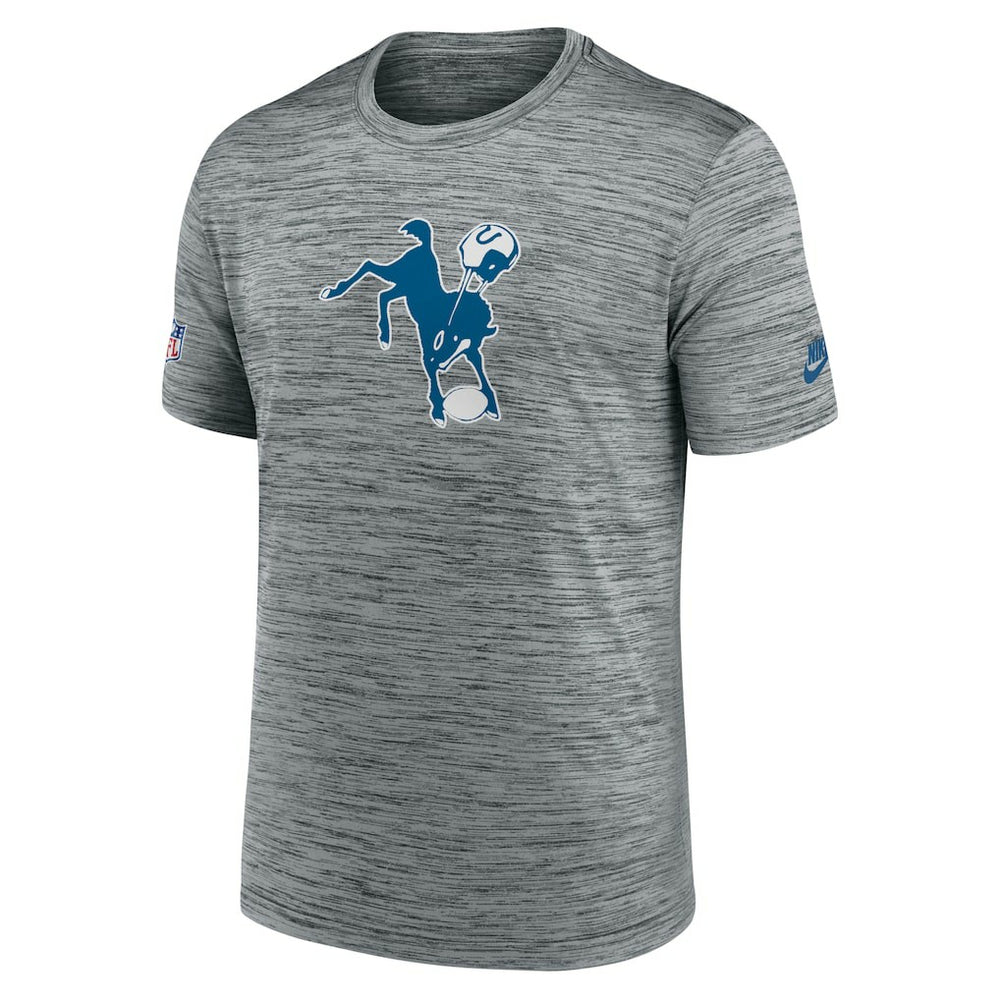Indianapolis Colts Sideline Velocity Throwback Logo Dri-FIT T-Shirt Gray | Nike for Sale