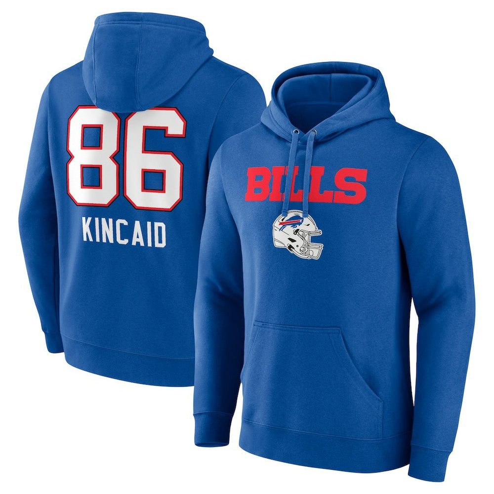 Dalton Kincaid Buffalo Bills Team Wordmark Player Name & Number Pullover Hoodie Royal | NFL