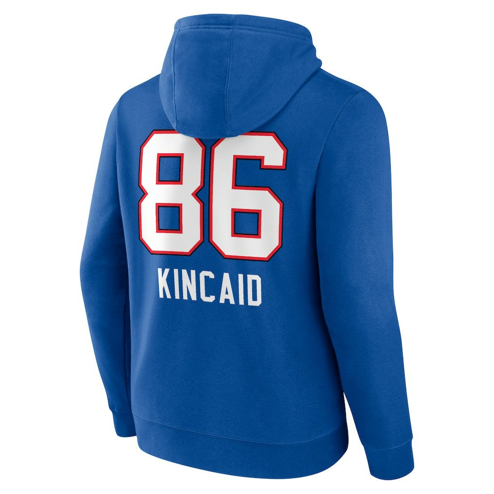 Dalton Kincaid Buffalo Bills Team Wordmark Player Name & Number Pullover Hoodie Royal | NFL