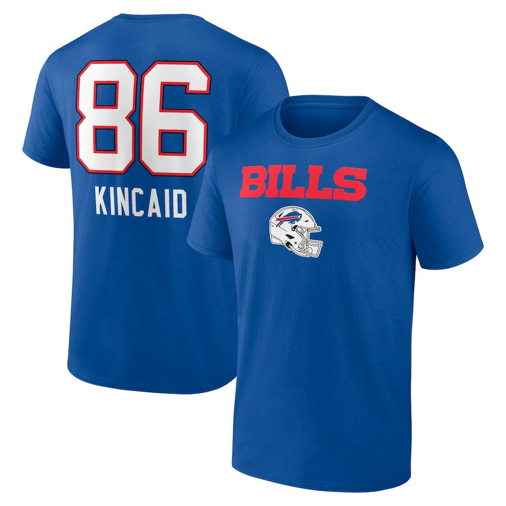 Dalton Kincaid Buffalo Bills Team Wordmark Player Name & Number T-Shirt Royal | NFL