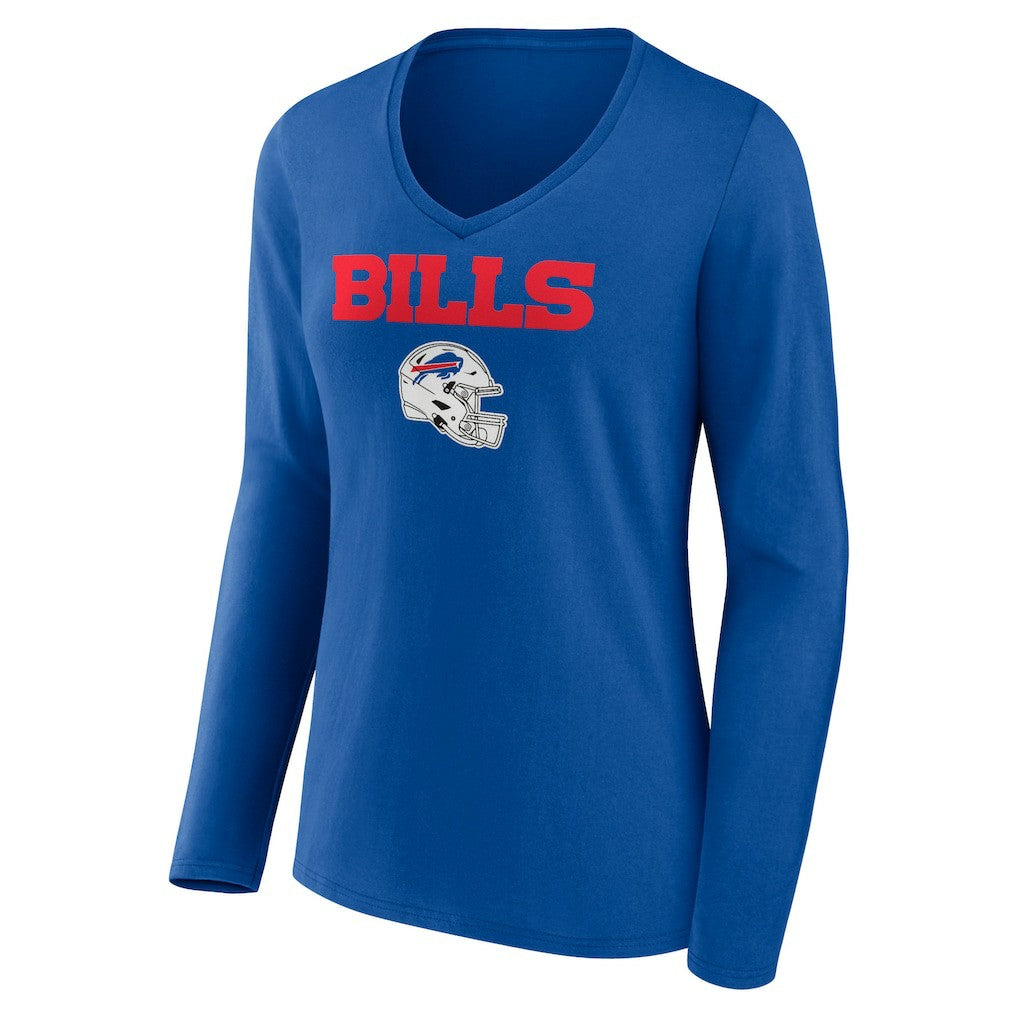 Dalton Kincaid Buffalo Bills Women's Team Wordmark Player Name & Number Long Sleeve V-Neck T-Shirt Royal | NFL