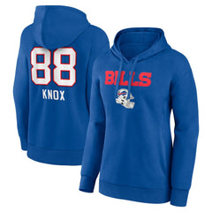 Dawson Knox Buffalo Bills Women's Team Wordmark Player Name & Number Pullover Hoodie Royal | NFL