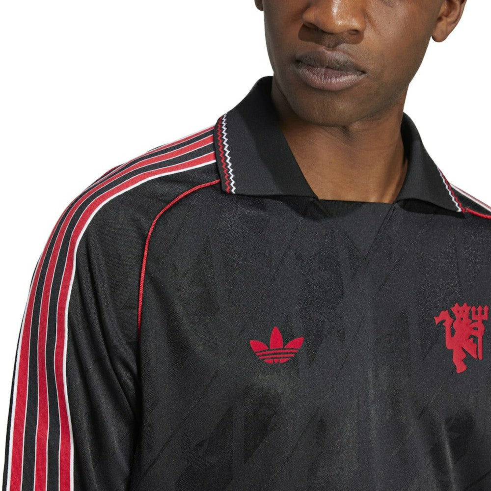 Manchester United Originals Lifestyler Long Sleeve Jersey Black | Adidas cheap