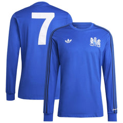 Manchester United x George Best Originals Lifestyler Long Sleeve Jersey Blue | Adidas Online