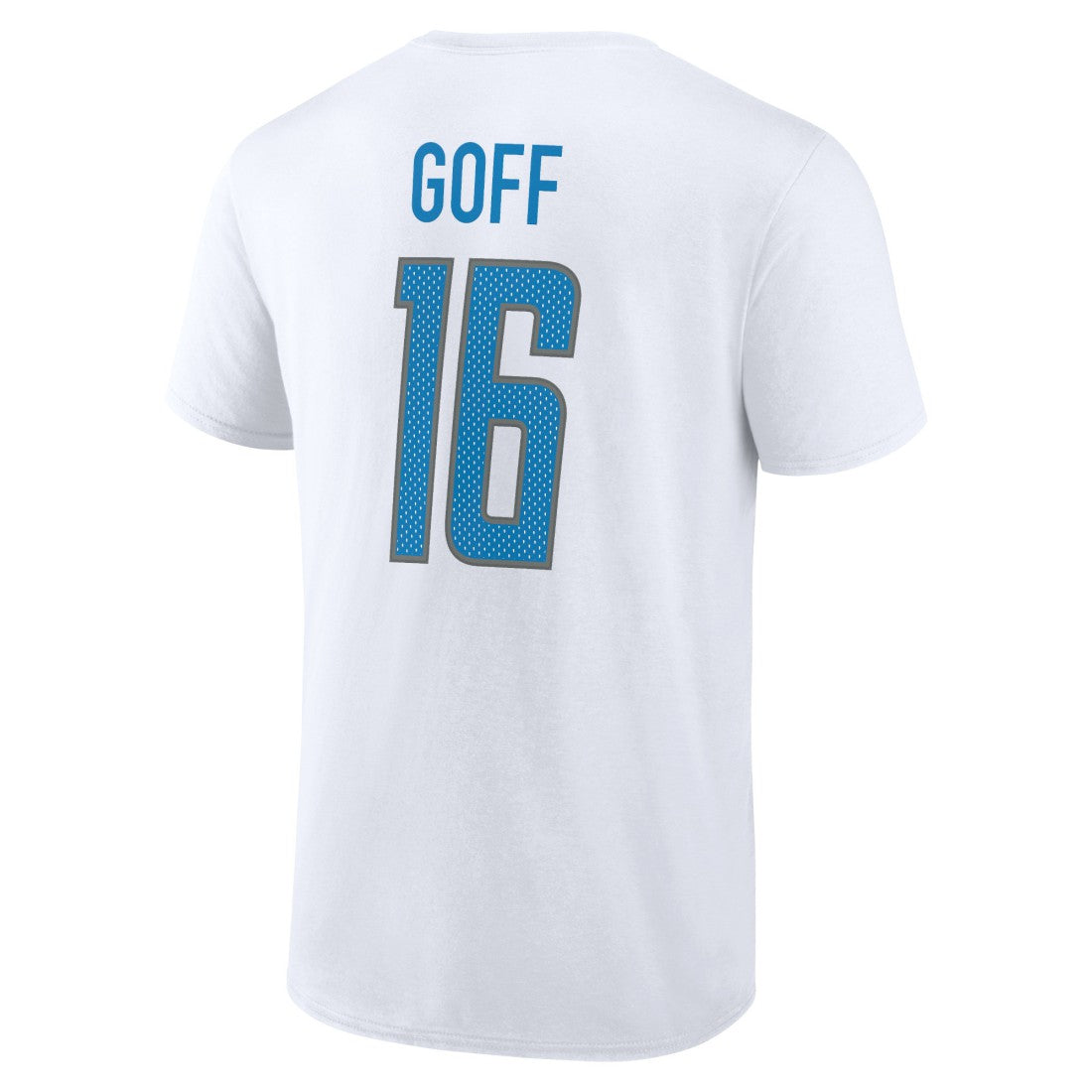 Jared Goff Detroit Lions Icon Player Name & Number T-Shirt White | NFL