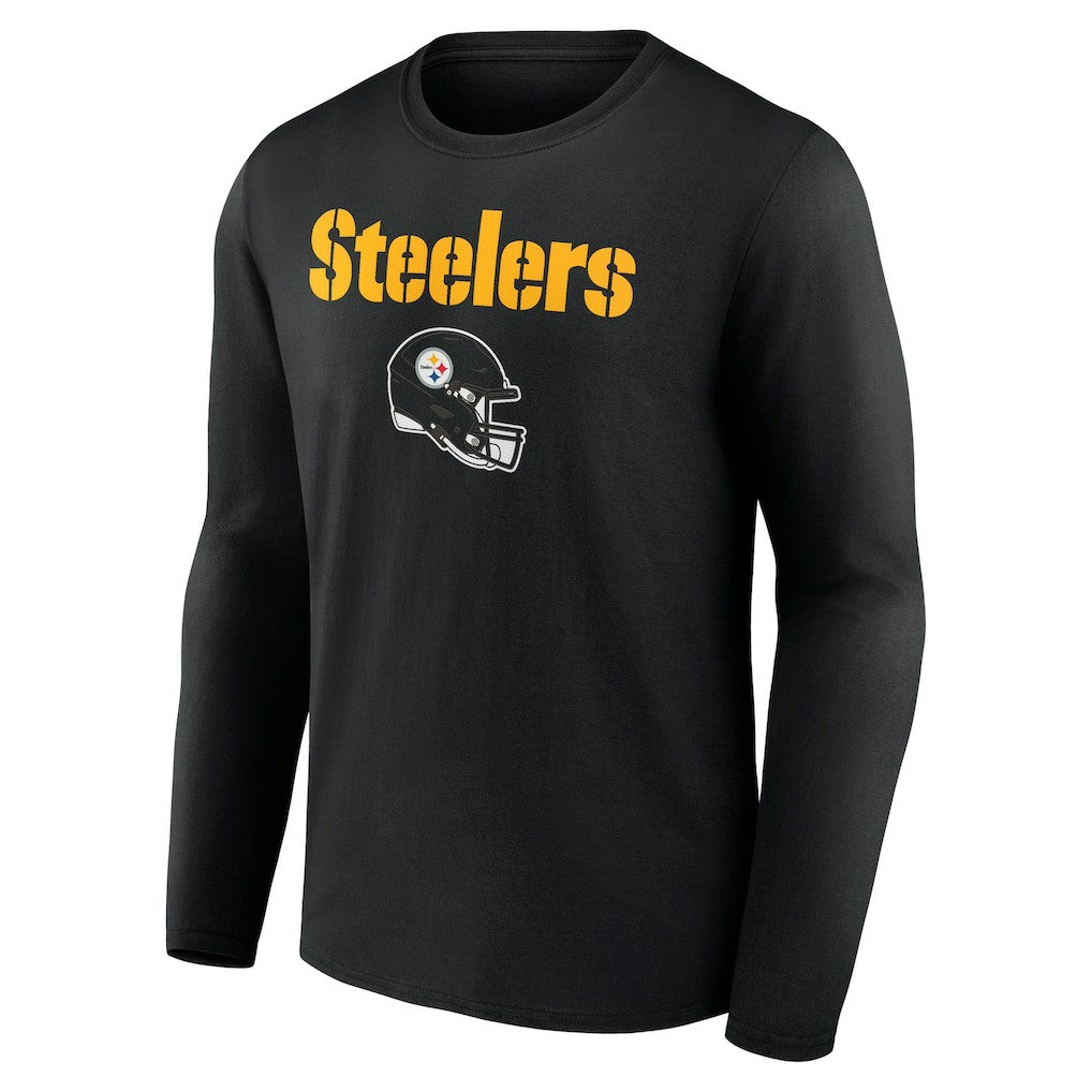 Joey Porter Jr. Pittsburgh Steelers Team Wordmark Player Name & Number Long Sleeve T-Shirt Black | NFL