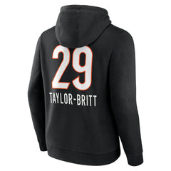 Cam Taylor-Britt Cincinnati Bengals Team Wordmark Player Name & Number Pullover Hoodie Black | NFL