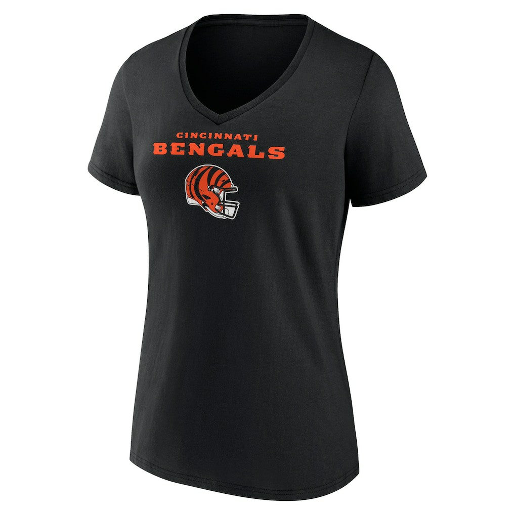 Cam Taylor-Britt Cincinnati Bengals Women's Team Wordmark Player Name & Number V-Neck T-Shirt Black | NFL