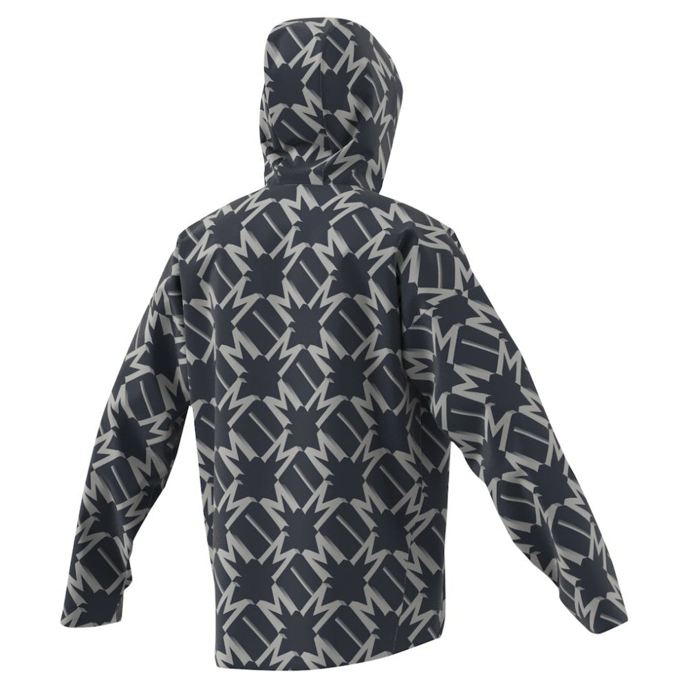Manchester United 2024/25 Half-Zip Hoodie Windbreaker Jacket Charcoal | Adidas Sale