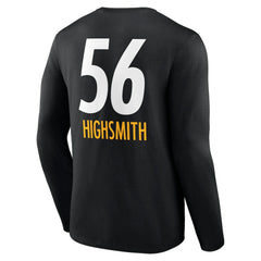 Alex Highsmith Pittsburgh Steelers Team Wordmark Player Name & Number Long Sleeve T-Shirt Black | NFL