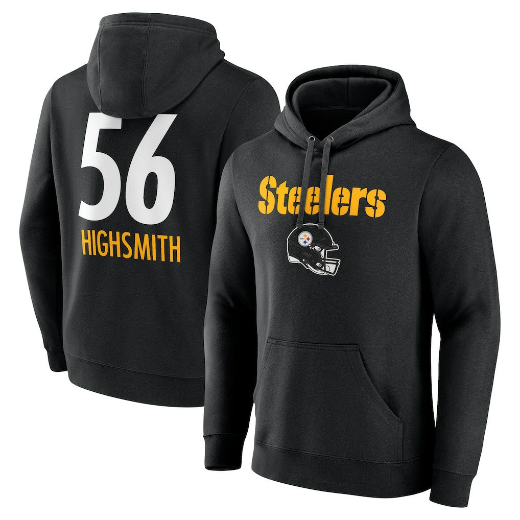 Alex Highsmith Pittsburgh Steelers Team Wordmark Player Name & Number Pullover Hoodie Black | NFL