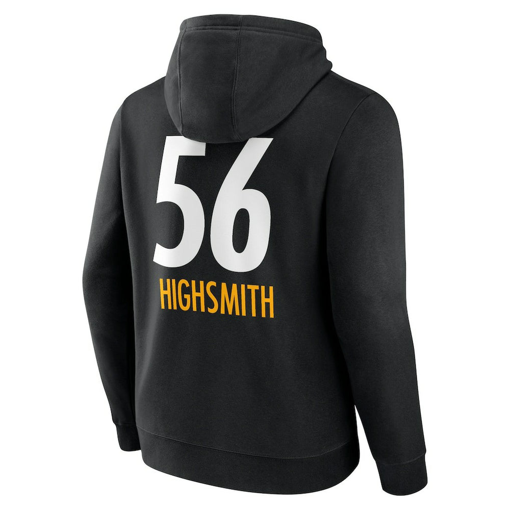 Alex Highsmith Pittsburgh Steelers Team Wordmark Player Name & Number Pullover Hoodie Black | NFL