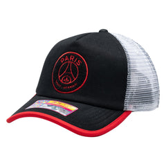 Paris Saint-Germain Unisex Strike One8th Trucker Adjustable Hat  Black - FIFA World CUP