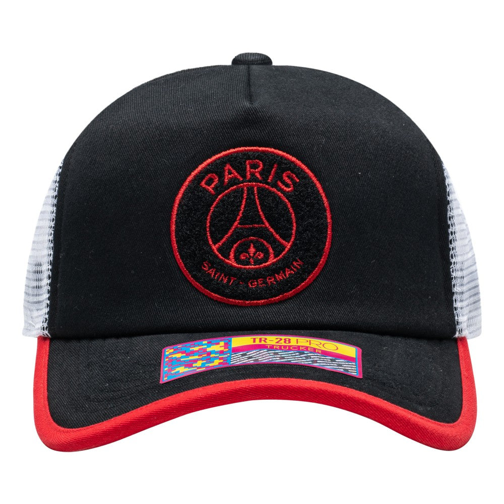 Paris Saint-Germain Unisex Strike One8th Trucker Adjustable Hat  Black - FIFA World CUP