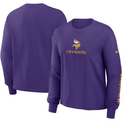 Minnesota Vikings Women's Boxy Long Sleeve T-Shirt Purple | Nike for Sale