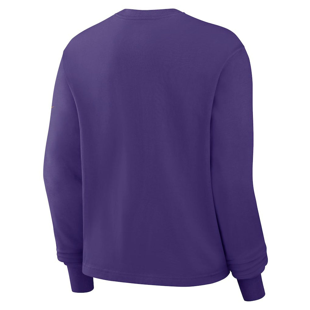 Minnesota Vikings Women's Boxy Long Sleeve T-Shirt Purple | Nike for Sale
