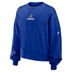 Dallas Cowboys Women's Oversized Rewind Pullover Sweatshirt Royal | Nike for Sale
