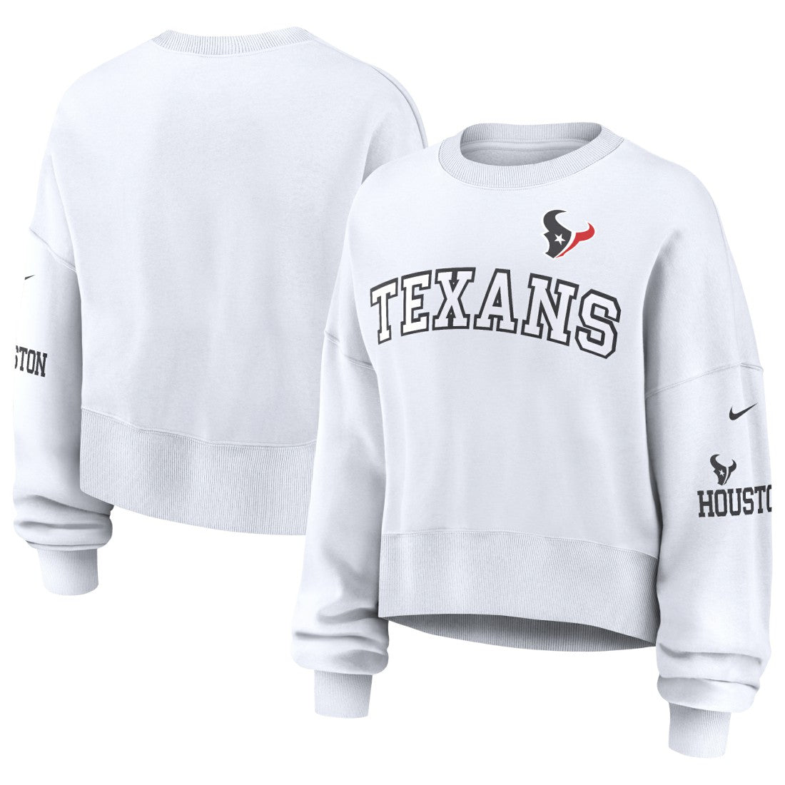 Houston Texans Women's Oversized Pullover Sweatshirt White | Nike for Sale