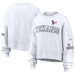 Houston Texans Women's Oversized Pullover Sweatshirt White | Nike for Sale