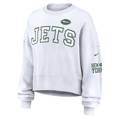 New York Jets Women's Oversized Pullover Sweatshirt White | Nike for Sale