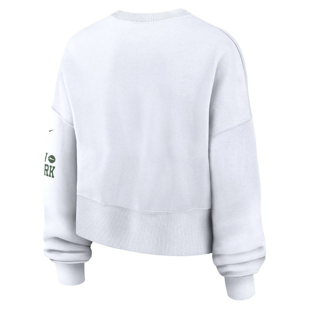 New York Jets Women's Oversized Pullover Sweatshirt White | Nike for Sale