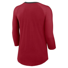 Arizona Cardinals Women's 3/4 Sleeve Raglan Fashion Top Cardinal | Nike for Sale