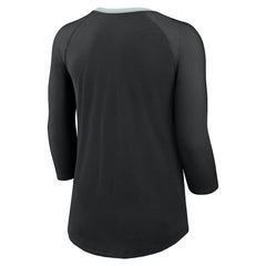 Las Vegas Raiders Women's 3/4 Sleeve Raglan Fashion Top Black | Nike for Sale
