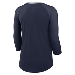 Seattle Seahawks Women's 3/4 Sleeve Raglan Fashion Top Navy | Nike for Sale