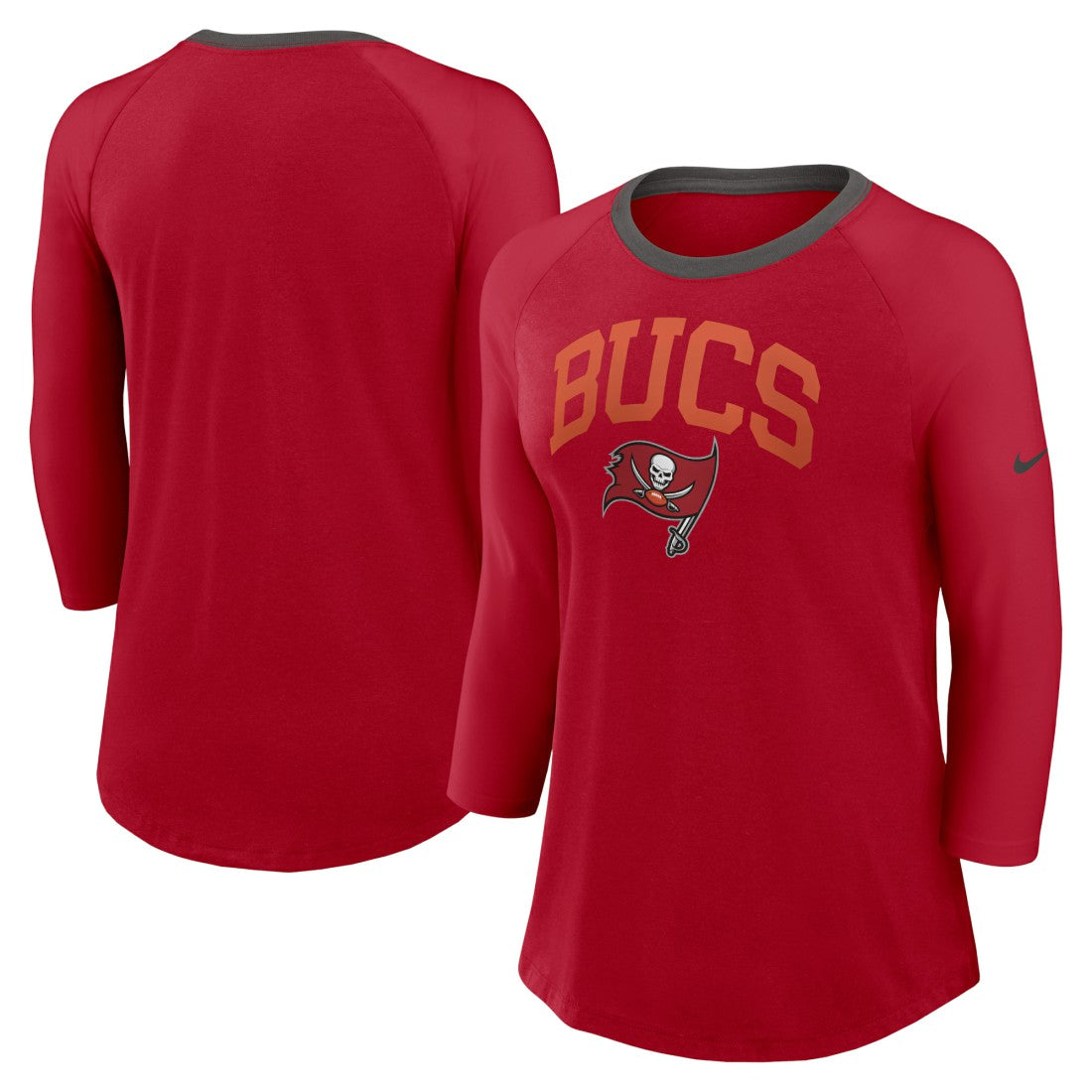 Tampa Bay Buccaneers Women's 3/4 Sleeve Raglan Fashion Top Red | Nike for Sale