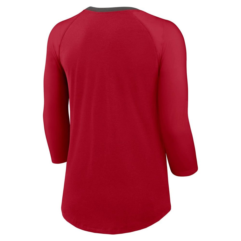 Tampa Bay Buccaneers Women's 3/4 Sleeve Raglan Fashion Top Red | Nike for Sale