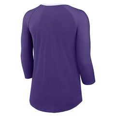 Minnesota Vikings Women's 3/4 Sleeve Raglan Fashion Top Purple | Nike for Sale