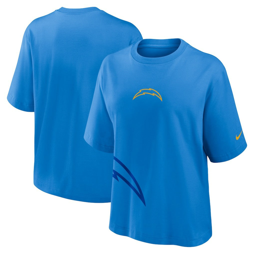 Los Angeles Chargers Women's Boxy T-Shirt Powder Blue | Nike for Sale