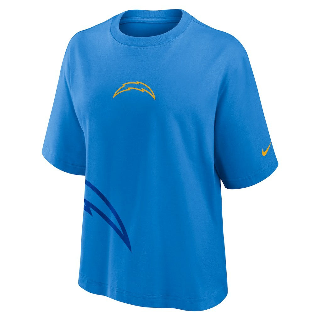 Los Angeles Chargers Women's Boxy T-Shirt Powder Blue | Nike for Sale