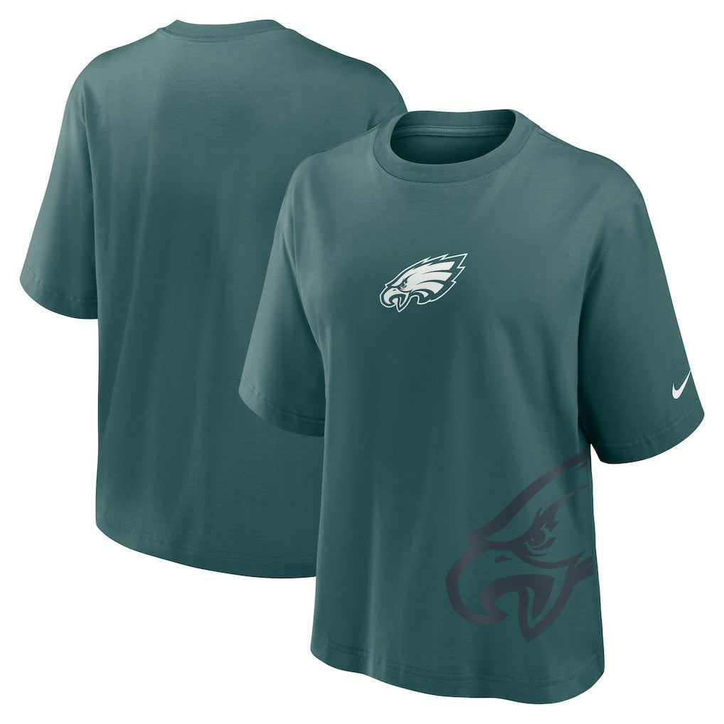 Philadelphia Eagles Women's Boxy T-Shirt Midnight Green | Nike for Sale