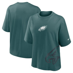 Philadelphia Eagles Women's Boxy T-Shirt Midnight Green | Nike for Sale