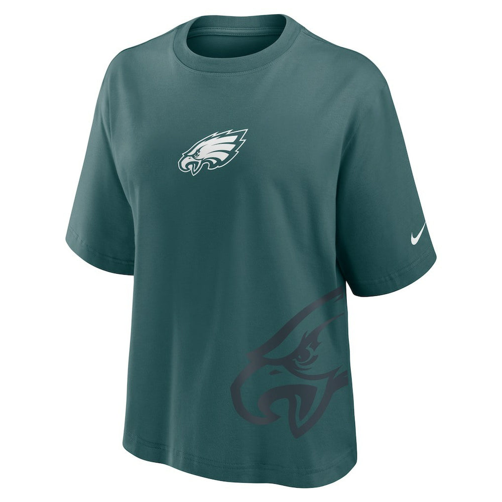 Philadelphia Eagles Women's Boxy T-Shirt Midnight Green | Nike for Sale