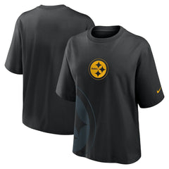 Pittsburgh Steelers Women's Boxy T-Shirt Black | Nike for Sale