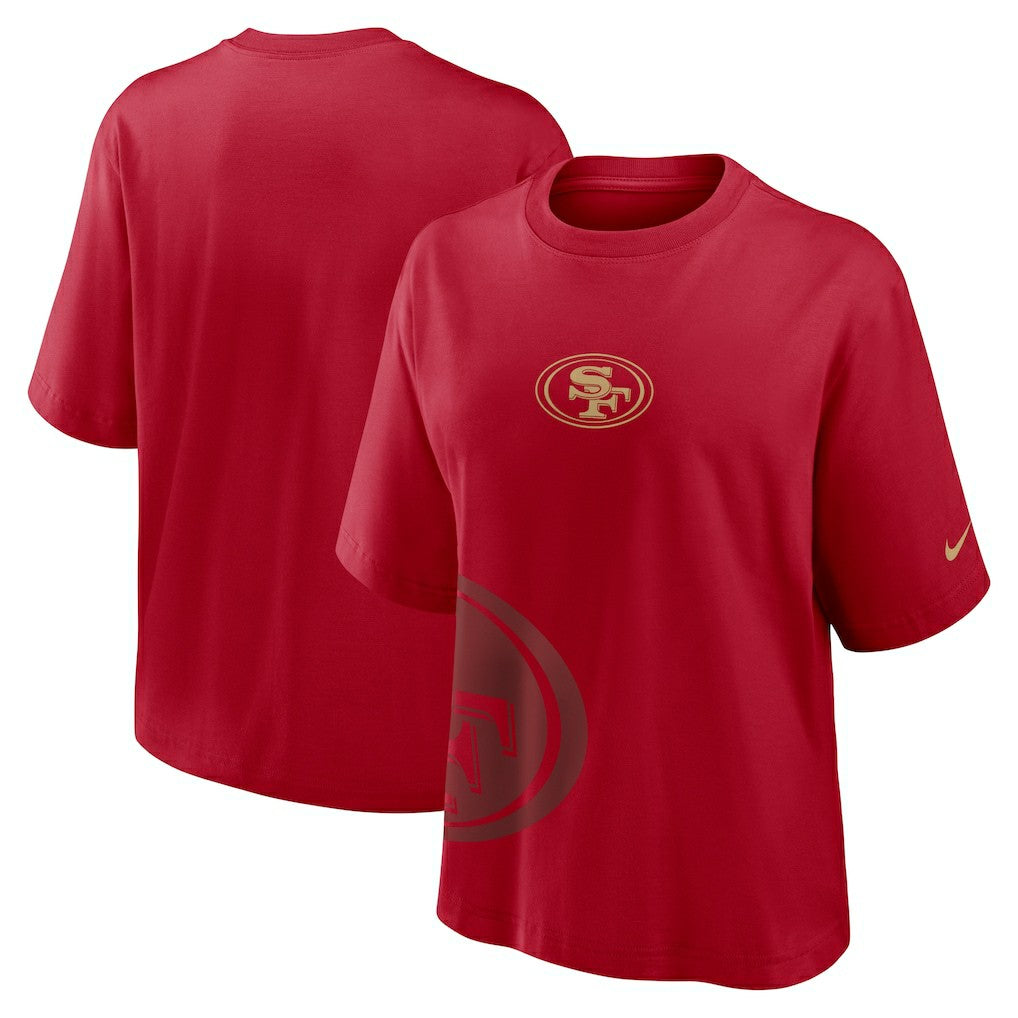 San Francisco 49ers Women's Boxy T-Shirt Scarlet | Nike for Sale
