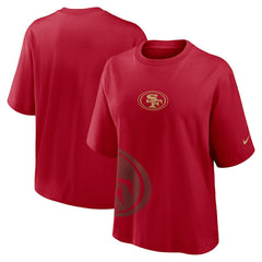 San Francisco 49ers Women's Boxy T-Shirt Scarlet | Nike for Sale
