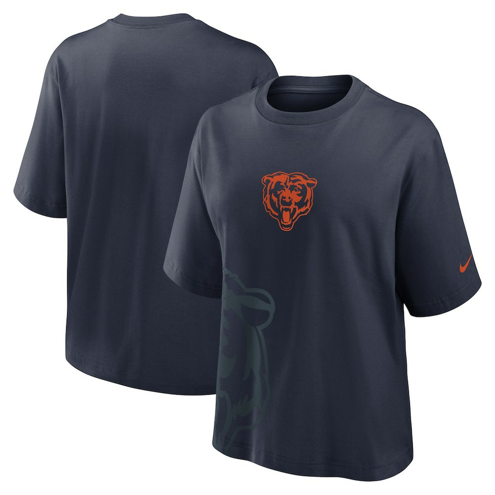 Chicago Bears Women's Boxy T-Shirt Navy | Nike for Sale