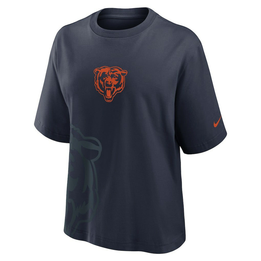 Chicago Bears Women's Boxy T-Shirt Navy | Nike for Sale