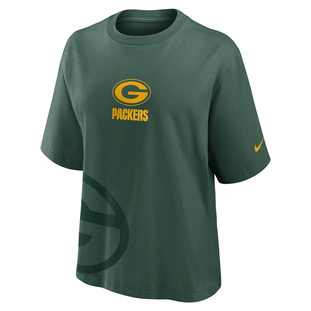 Green Bay Packers Women's Boxy T-Shirt Green | Nike for Sale