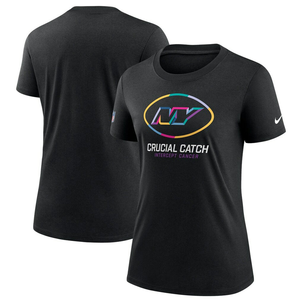 New York Jets Women's 2024 NFL Crucial Catch Tri-Blend T-Shirt Black | Nike for Sale