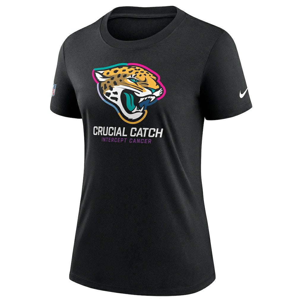 Jacksonville Jaguars Women's 2024 NFL Crucial Catch Tri-Blend T-Shirt Black | Nike for Sale