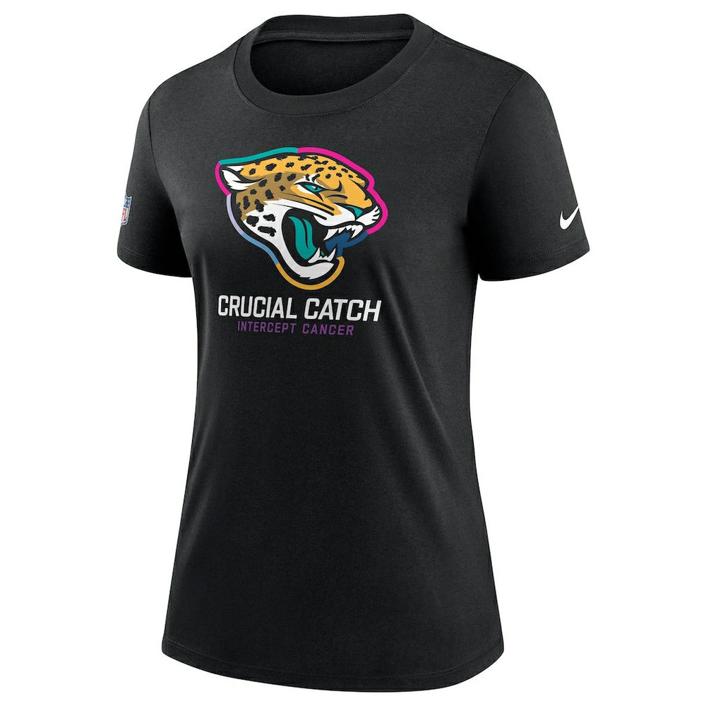Jacksonville Jaguars Women's 2024 NFL Crucial Catch Tri-Blend T-Shirt Black | Nike for Sale